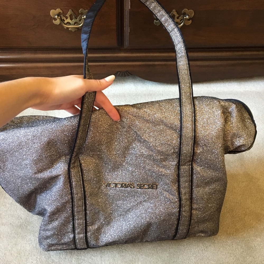 Gold shimmery Victoria’s Secret tote bag